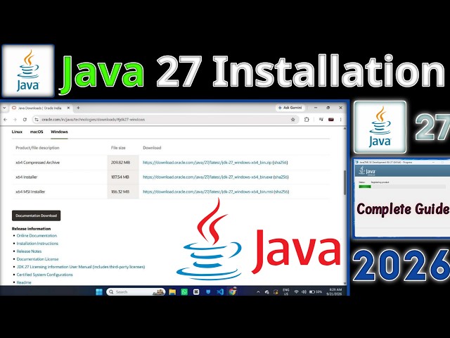 How to Install Java JDK 27 on Windows 10/11 | 2026 Update | Amith Thoughts | 👍🖇️✅🔗