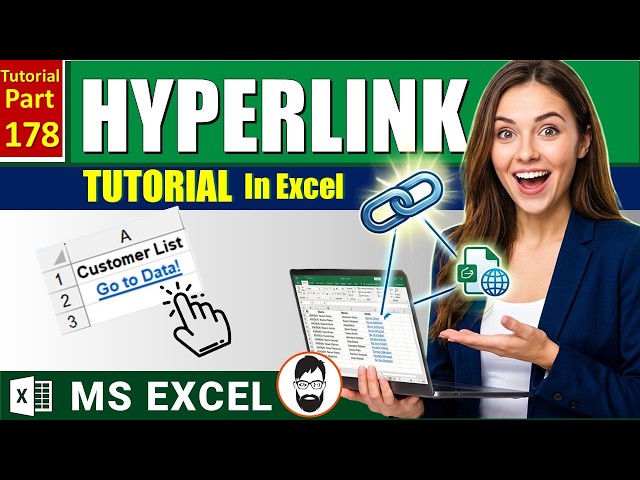 Hyperlink in Excel: All Options Explained | Link to File, Web, Email & Bookmarks | MS Excel Part 178