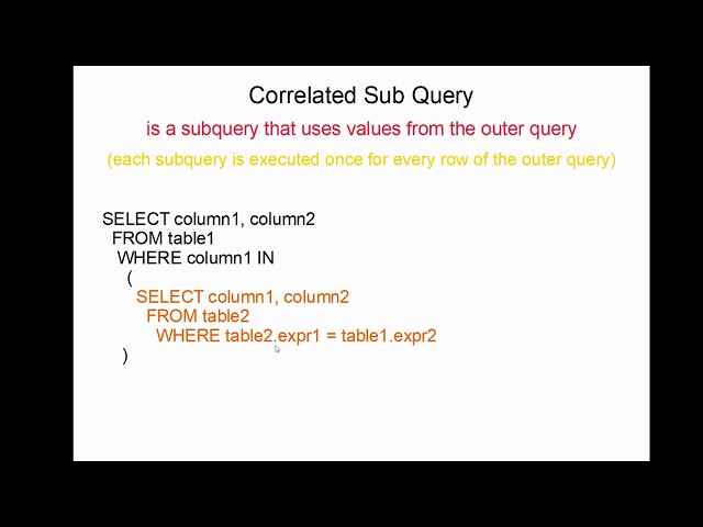 11   Learn SQL   Sub Queries