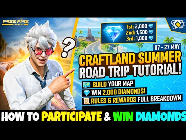 😱 How To Participate? & Win Diamonds 2k 💎 In New Craftland Contest | VIP GAMERS #craftland #freefire