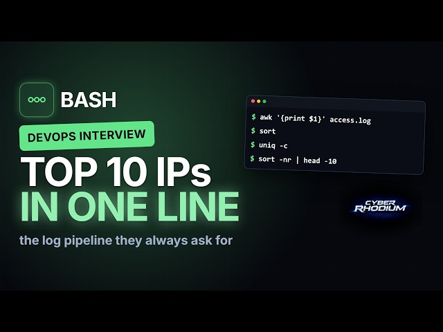 Bash Interview Question: Find the Top 10 IPs in a Log File