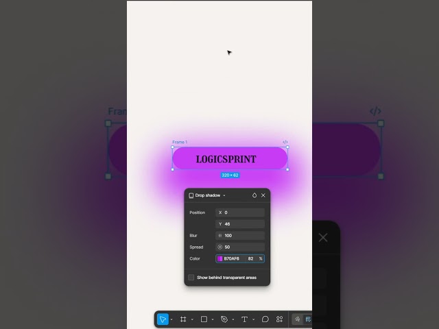 how to set drop shadow in your frame or button||drop shadow in figma#figma #Logicsprint #design