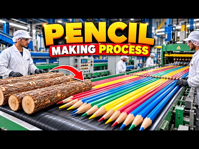 Amazing Pencil Manufacturing Process | Raw Wood to Finished Pencils