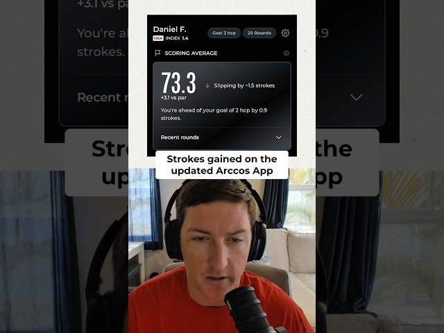 Strokes gained on Arccos App