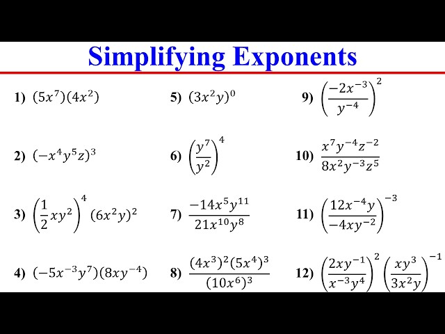 Simplifying Expressions with Exponents | Step-by-Step