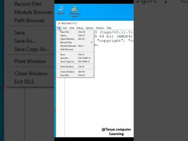 how to create and run python script using python IDLE #shorts #firstpythonprogramm #code #trending