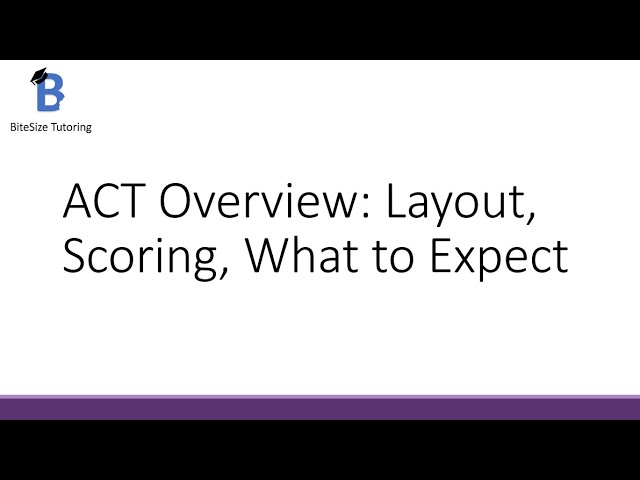 ACT Overview: Layout, Scoring, and What to Expect