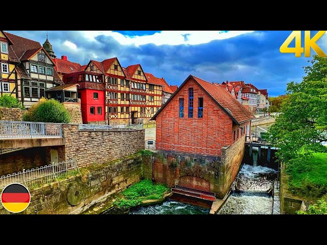 Walking tour in Han Münden, Germany 4K 60fps - A beautiful German town in autumn time