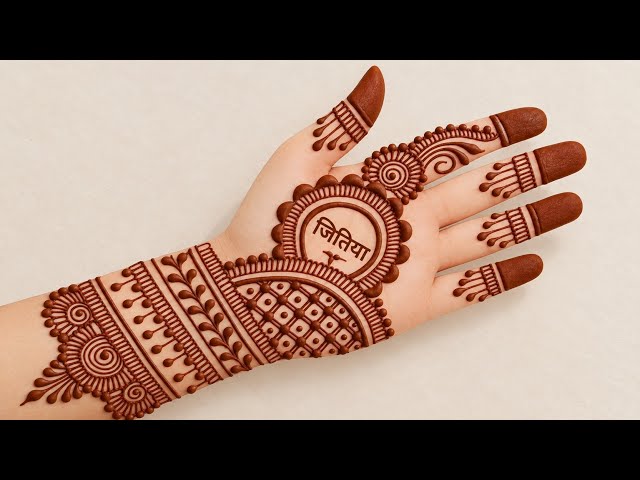 Beautiful Jitiya Special Mehndi Design। Simple Mehndi Designs। Front Hand Mehndi Design।Mehndi 