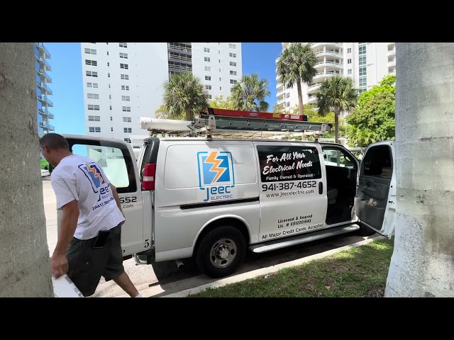 Servicing a new client’s home in downtown Sarasota today. Now heading to Longboat Key! JEEC Electric