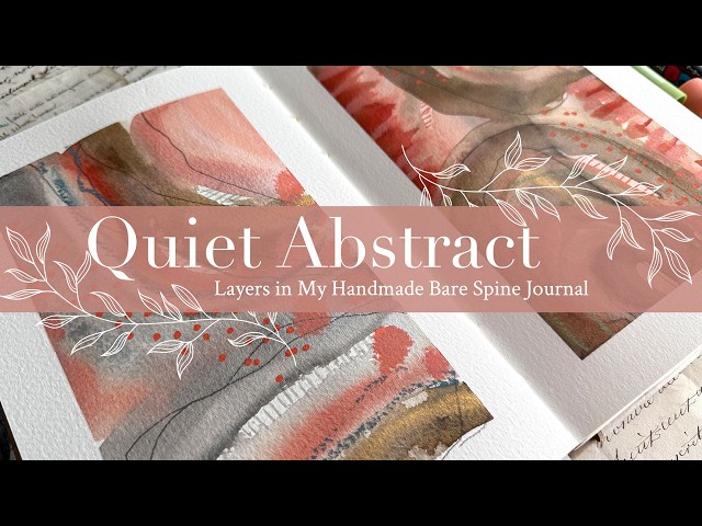 Quiet Abstract Layers in My Handmade Bare Spine Journal