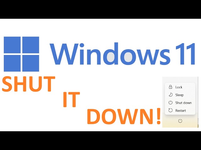 Windows 11 Tip: Shutdown Properly