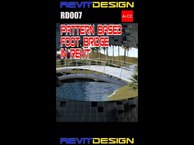 Revit Pattern Based Foot Bridge #Shorts