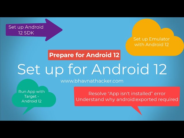 Set up Android 12: Resolve "App isn't Installed" & learn android:exported attribute on Android 12
