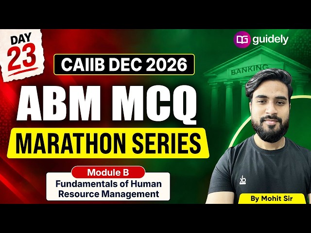 CAIIB Dec 2026 | ABM MCQ Marathon Series | Day 23 | Fundamentals of Human Resource Management MCQs