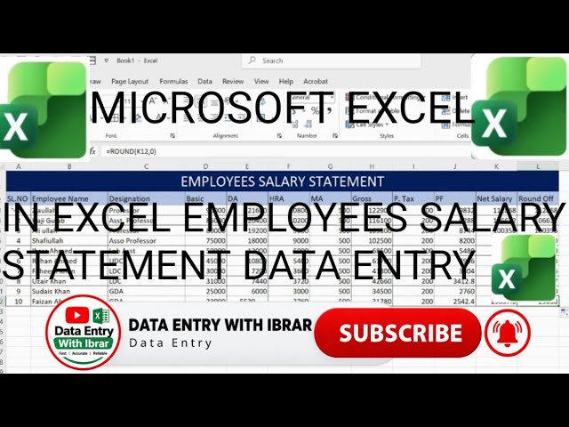 How to Make Employee Salary Statement in Excel | Salary Sheet Formula in Excel