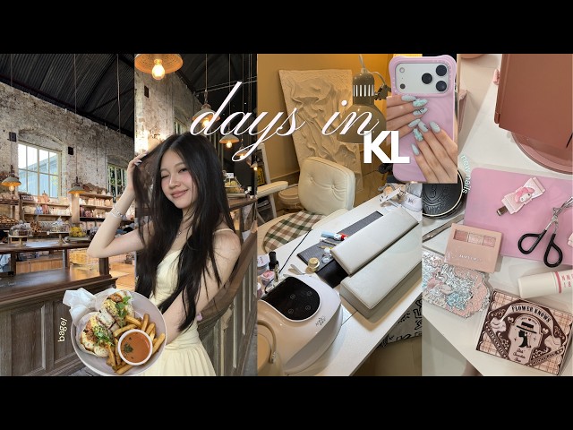 daily life in KL 🥯: cafe hopping, exploring kl, new nails, japan shopping haul, chill day