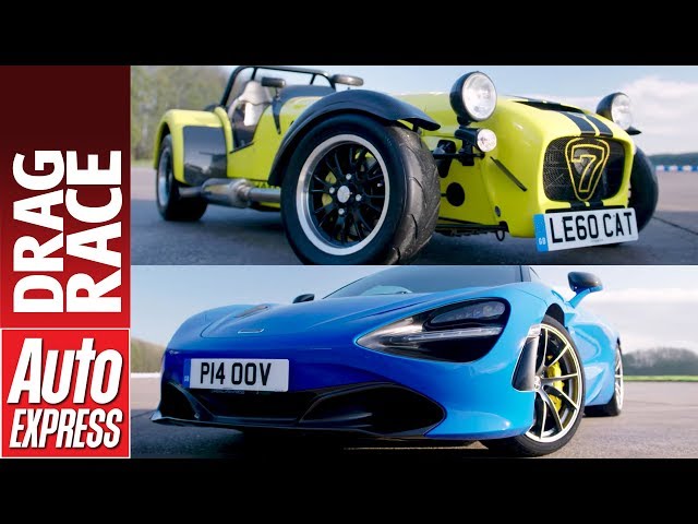 McLaren 720S vs Caterham 620R drag race - supercar takes on pocket rocket