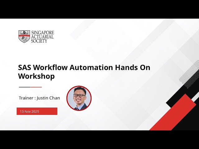 SAS Workflow Automation Hands On Workshop - 13 Nov 2025