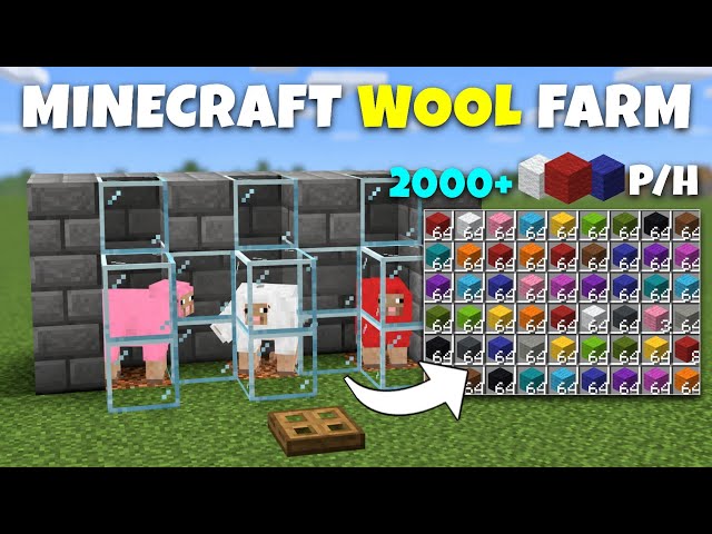 EASY AUTOMATIC WOOL FARM in Minecraft Bedrock 26.4+ | INFINITE WOOL | MCPE, Xbox, PS4 & Switch