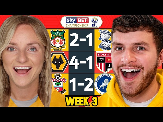 CHAMPIONSHIP WEEK 3 PREDICTIONS