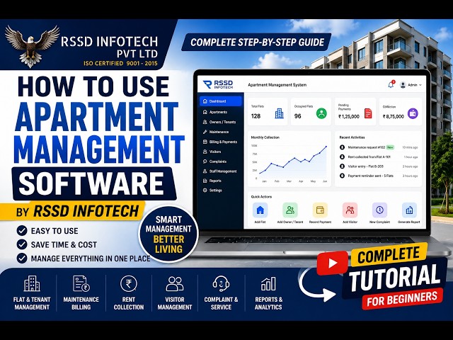 How to Use RSSD Infotech Apartment Management Software | Complete Step-by-Step Tutorial