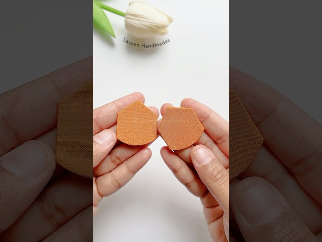 Fabric Earrings new design #handmadejewellery #jewellerymaking #fabricjewellery #shorts