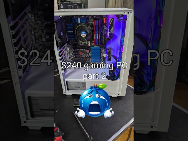 $240 gaming PC part 2🥀🙏🏻😭🔥🔨💀😈❤️👍🙏🏻