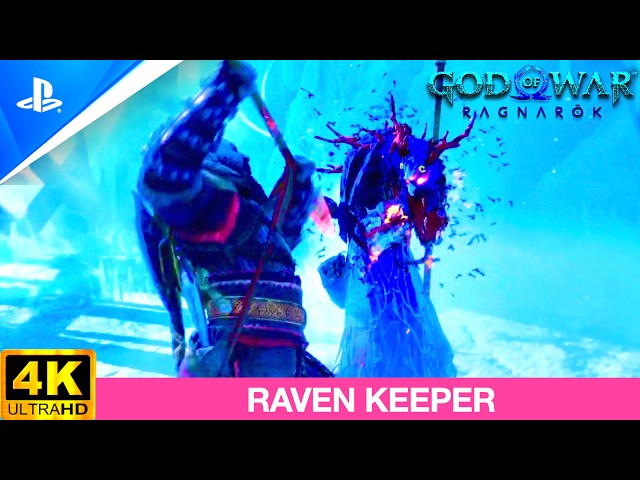 RAVEN KEEPER Boss Fight God of War Ragnarok Gameplay Only #godofwar #godofwarragnarok #kratos #gamer