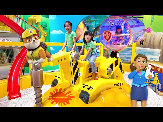 Playing on the Slide, Riding Skye's Ship, and Playing with Sand Toys at the Nickelodeon Kids' Pla...