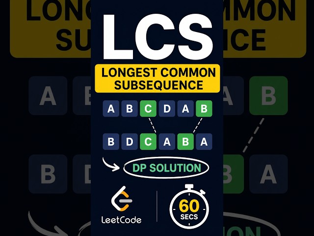 This DP Problem is Asked in APPLE Coding Interviews 😳 | LCS #codinginterview #dsa