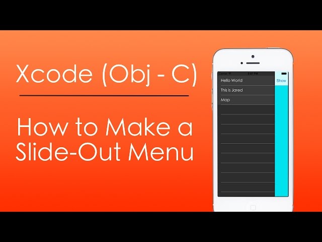 How to Make a Slide Out Menu with Objective-C in Xcode