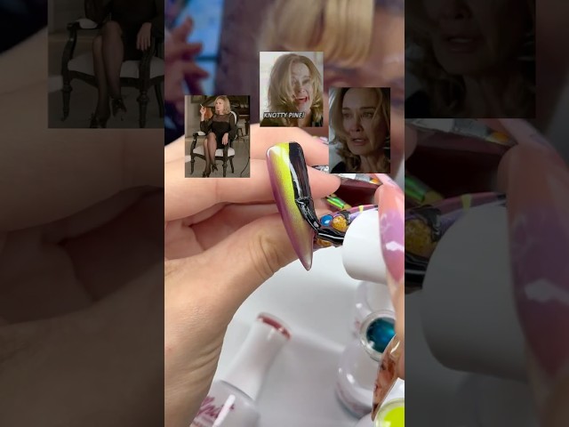 pov: you asked for AHS nails and your nail tech did THIS 🫪 #americanhorrorstory #nailart #ahs