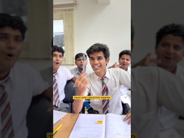 THAT ONE CREATIVE FRIEND #shorts #school #friends #creative #creativity #funny #comedy #fun