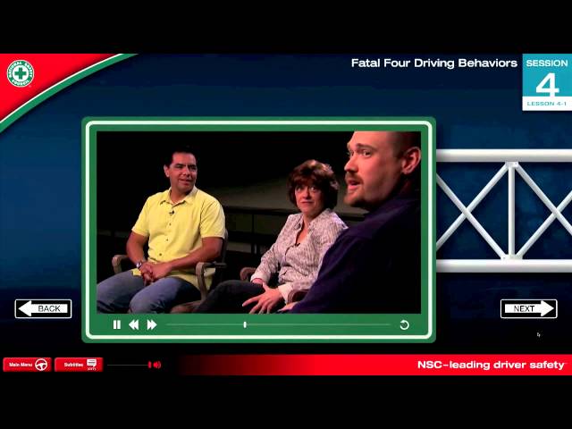 Speeding, DDC4 6th Edition - National Safety Council driver course excerpt