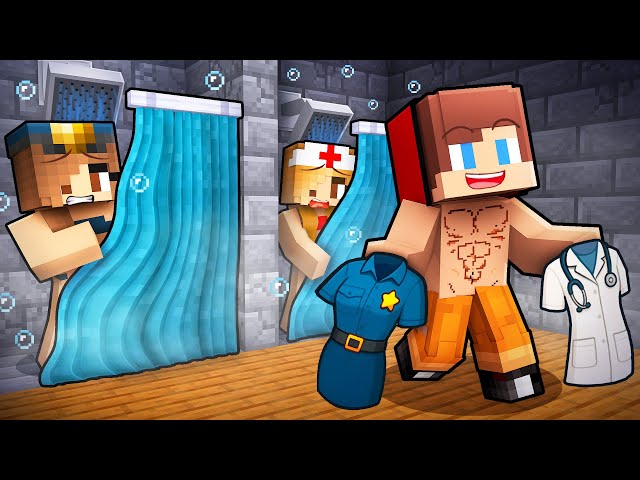 Prisoner JJ Pranked a Prison Guard and a Prison Nurse by Stealing their Shirt - Minecraft Animation