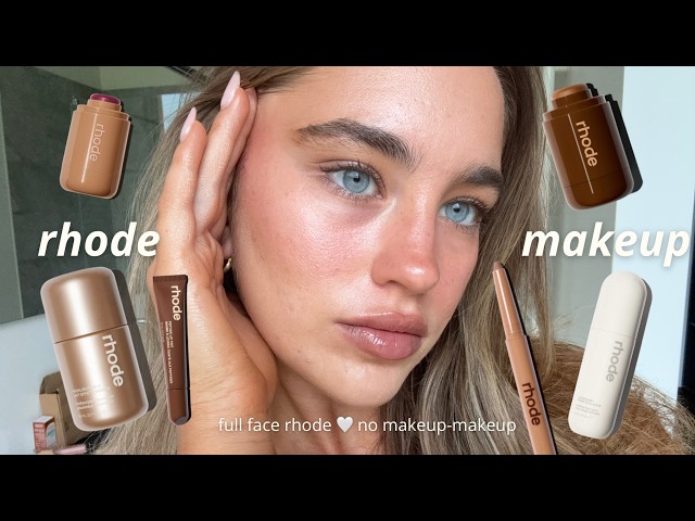 full face of Rhode makeup: 5 minute makeup routine✨🤍