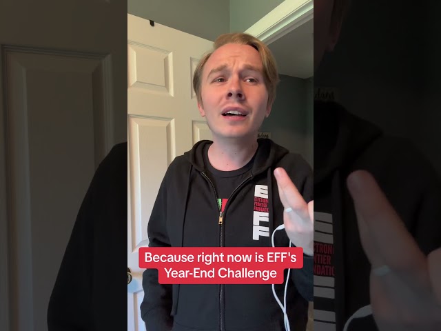 Support digital rights by Dec 31 to help EFF unlock challenge grants ⭐️ https://eff.org/yec
