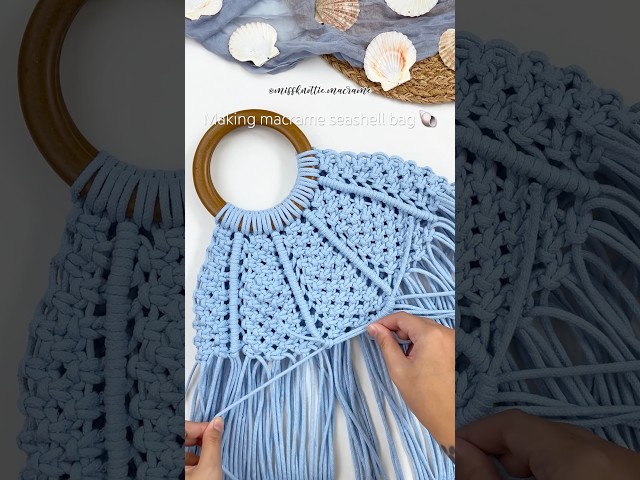 Come see how this Macrame Seashell Bag comes to life, one knot at a time 🐚🌊