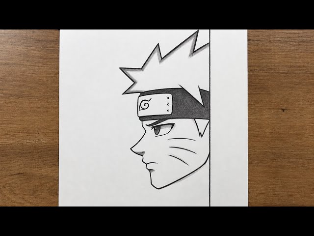 How to Draw Naruto Side View | Easy Naruto Pencil Drawing Tutorial