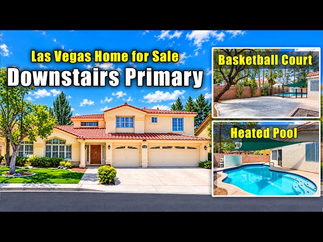 Las Vegas Home for Sale | Basketball Court | Heated Pool | Downstairs Primary | PRICE REDUCED!!