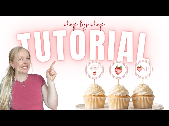 Cupcake Toppers Tutorial (Canva Template to Sell on Etsy)