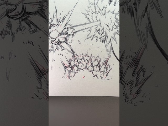 Impact frames are easier to draw than they look #draw #drawing #sketch #sketching #art #shorts