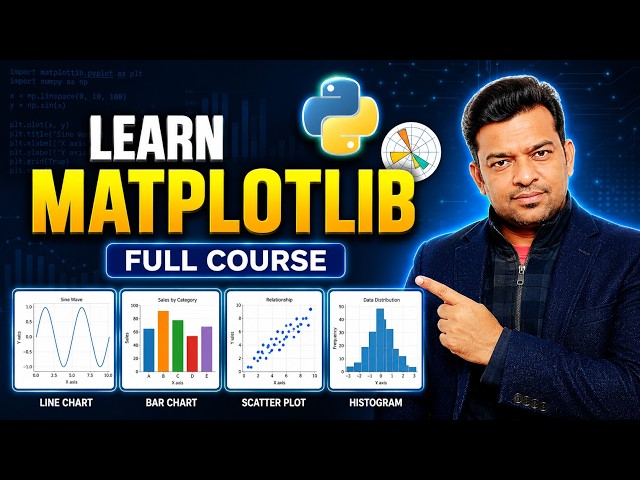 Matplotlib Tutorial for Beginners | Complete Matplotlib Course in Python