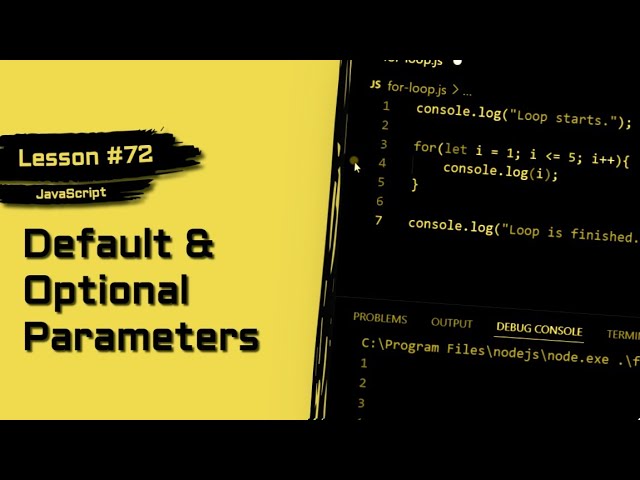 JavaScript For Beginners #72 | Default & Optional Parameters