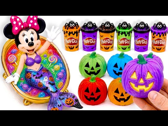 Minnie Mouse 2026🎀 Set Unboxing Halloween Mermaid & Pumpkin Play-Doh Collection Disney ASMR