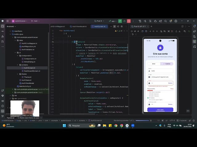Sistema de Autenticação com Firebase no Android Studio