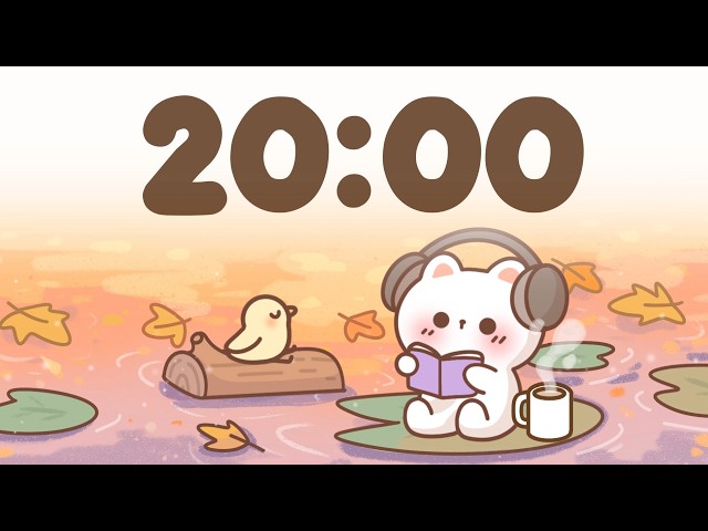 20 Minute Timer 🐱 Study Timer for Classroom Focus