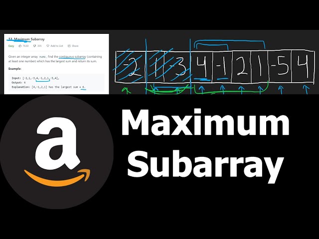 Maximum Subarray - Amazon Coding Interview Question - Leetcode 53 - Python