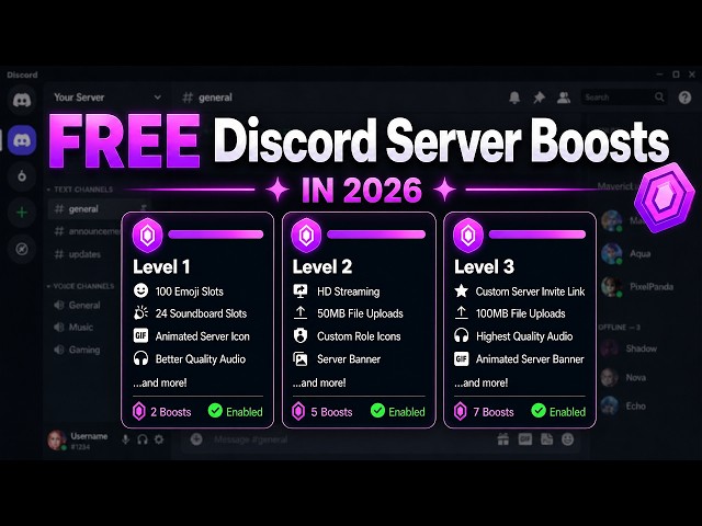 How To Get FREE Discord Server Boosts In 2026!